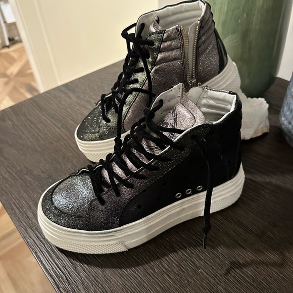 P448 high top, platform sneakers, like new, worn twice. Size 36 - Picture 2 of 4